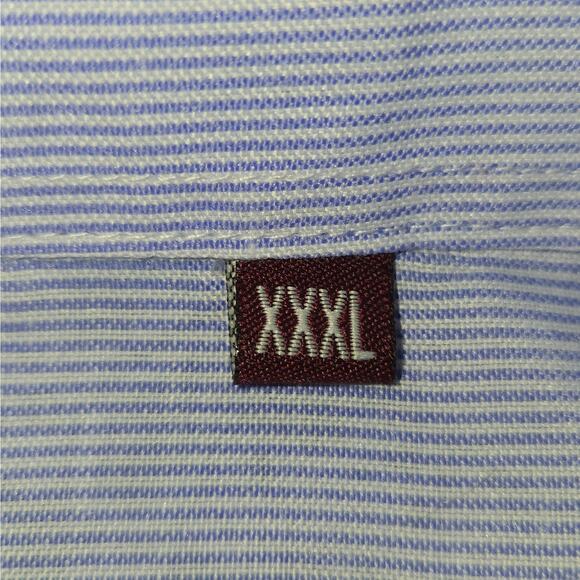 Attore Camicia Mens XXXL Long Sleeve Button Down Shirt Blue Paisley Flip Cuffs - Picture 10 of 11